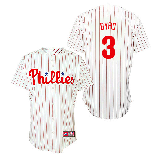 Marlon Byrd #3 Youth Baseball Jersey-Philadelphia Phillies Authentic Home White Cool Base MLB Jersey